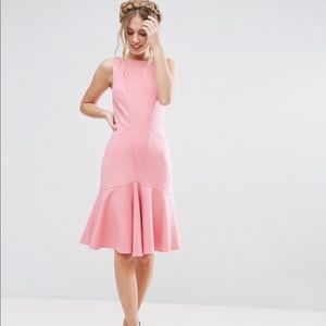 Closet London midi dress with pephem size 8